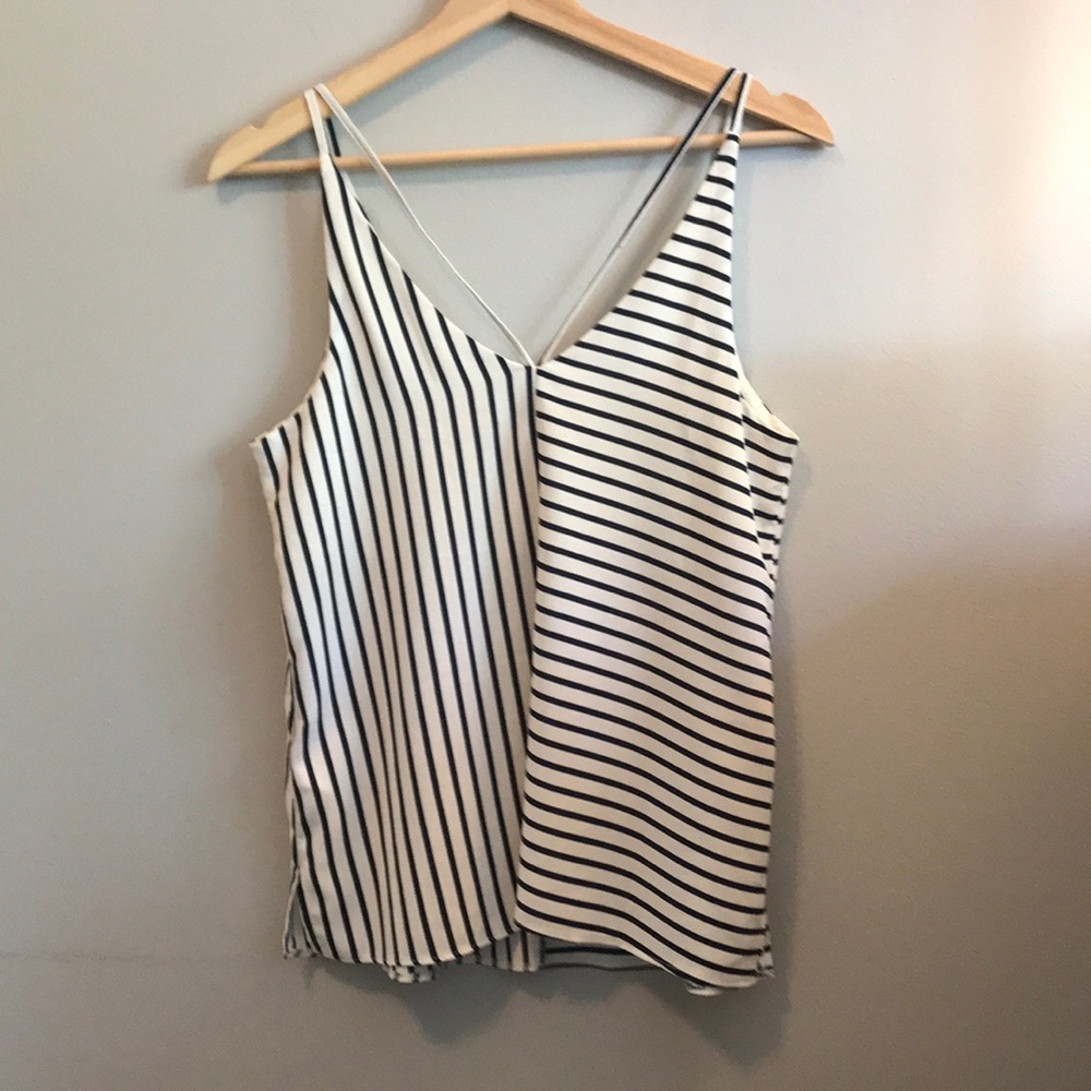 Blue/white striped Topshop cami - Picture 3 of 5